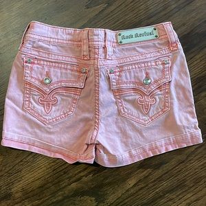 Rock Revival Peach Denim Shorts